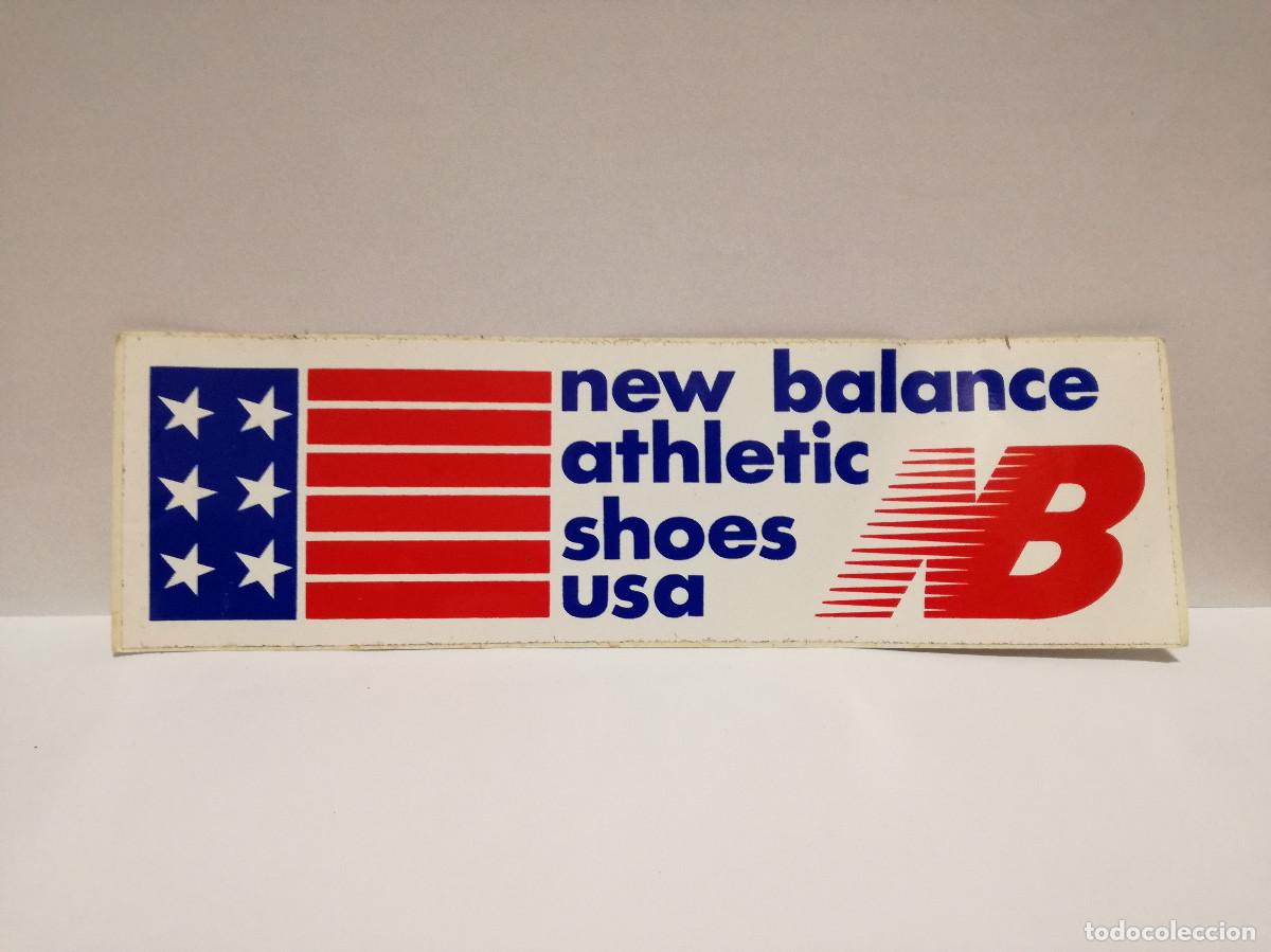 Pegatinas de colecci&oacute;n: PEGATINA ADHESIVO MODA CALZADO - NEW BALANCE MARCA DE ZAPATILLAS - 8cm x 28cm