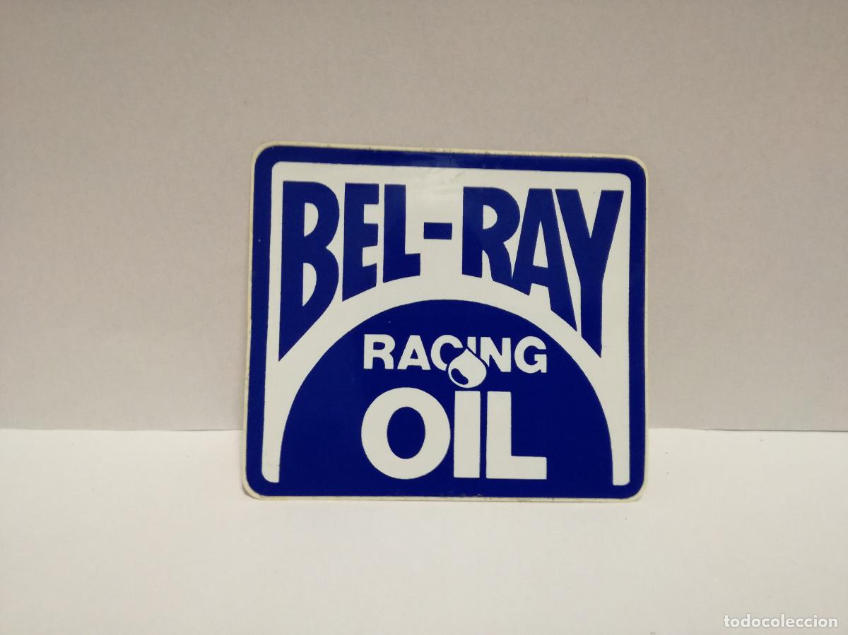 Pegatinas de colecci&oacute;n: PEGATINA ADHESIVO MOTOR - BEL-RAY BEL RAY LUBRUCANTES - 7cm x 8cm