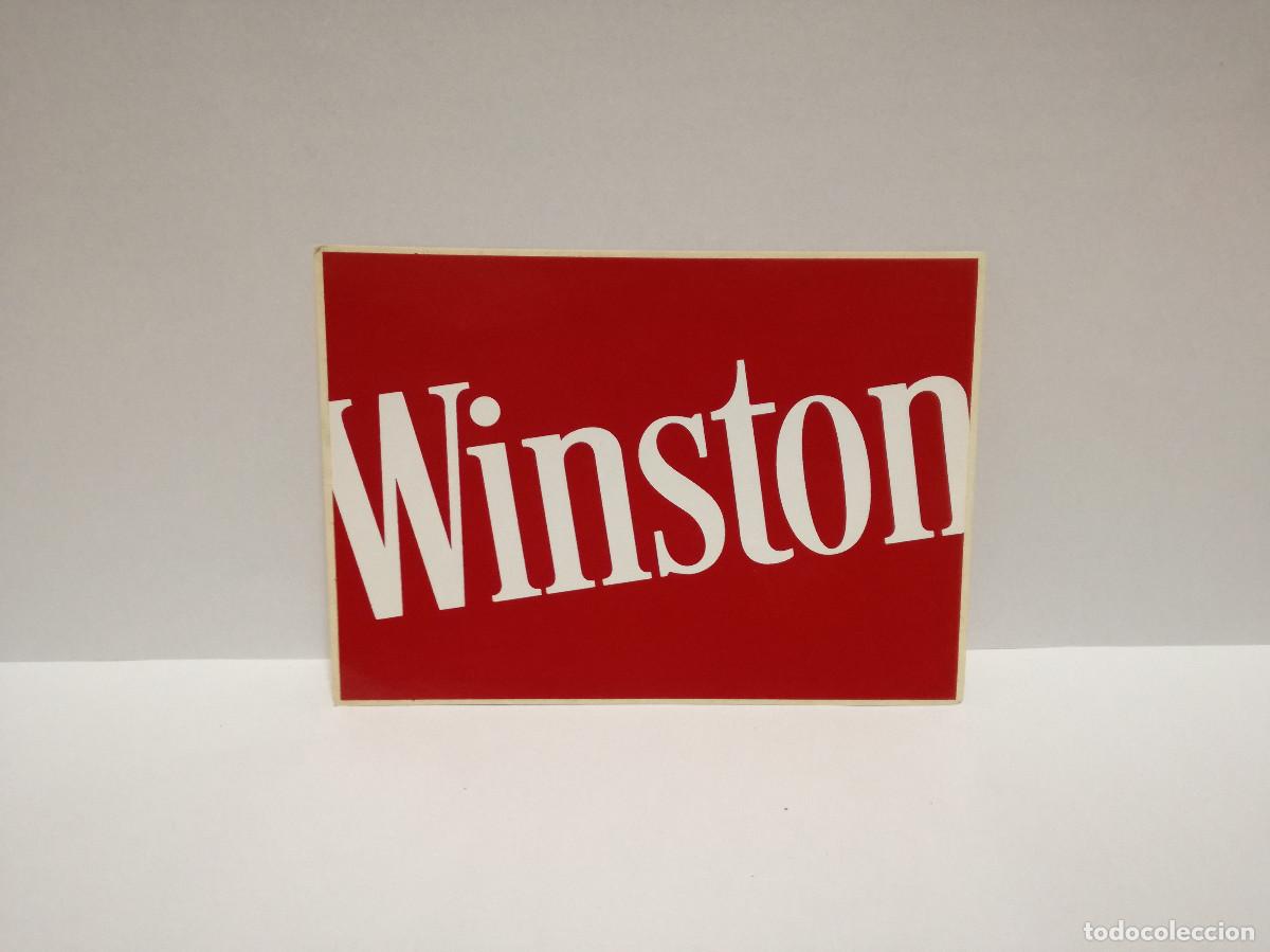 Pegatinas de colecci&oacute;n: PEGATINA ADHESIVO TABACO - WINSTON - 10cm x 14cm