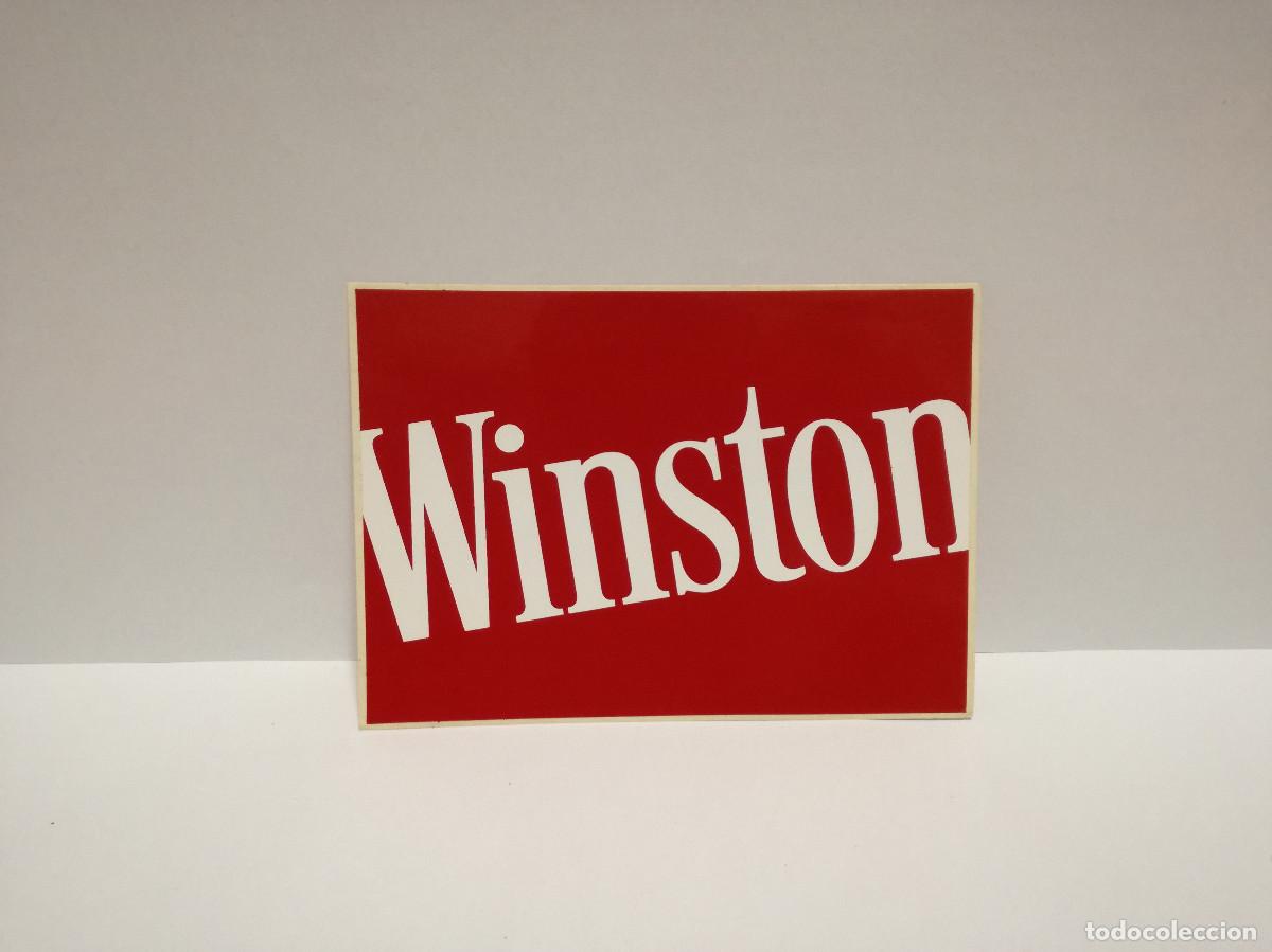 Pegatinas de colecci&oacute;n: PEGATINA ADHESIVO TABACO - WINSTON - 10cm x 14cm