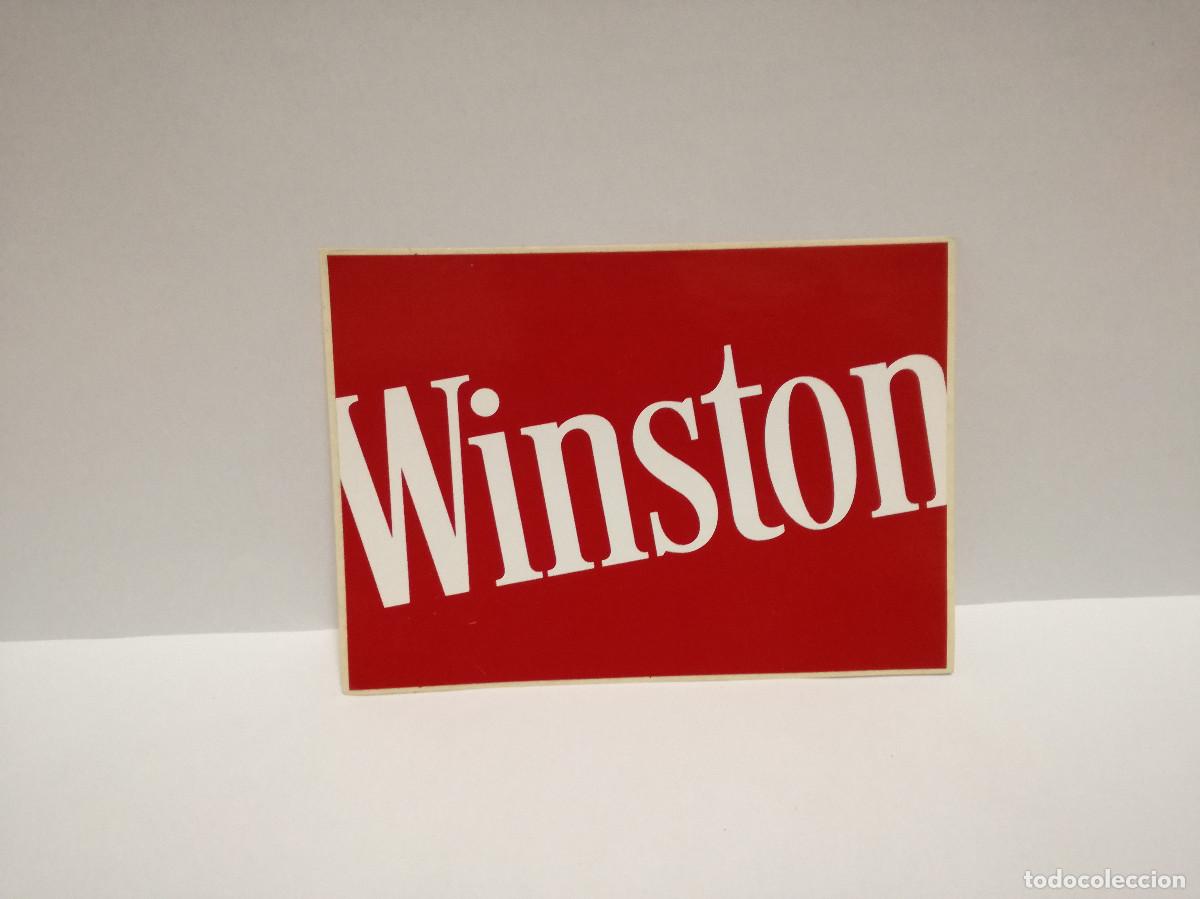 Pegatinas de colecci&oacute;n: PEGATINA ADHESIVO TABACO - WINSTON - 10cm x 14cm
