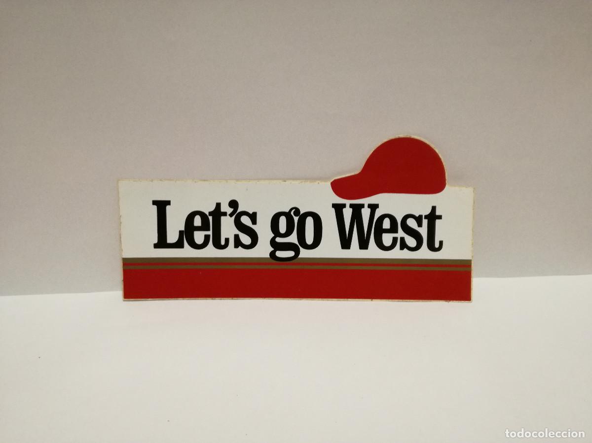 Pegatinas de colecci&oacute;n: PEGATINA ADHESIVO TABACO - LET'S GO WEST - 9cm x 20cm