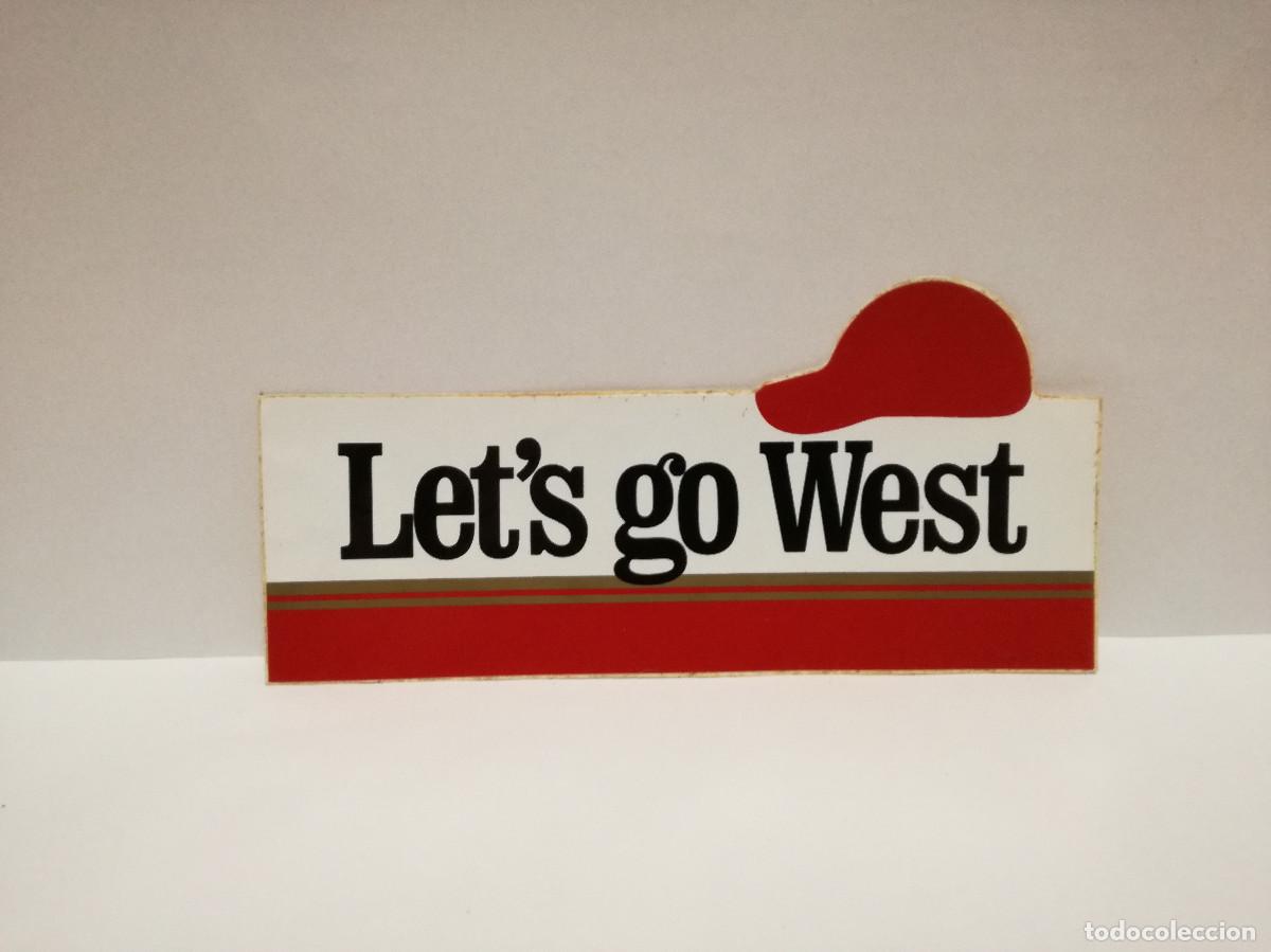 Pegatinas de colecci&oacute;n: PEGATINA ADHESIVO TABACO - LET'S GO WEST - 9cm x 20cm