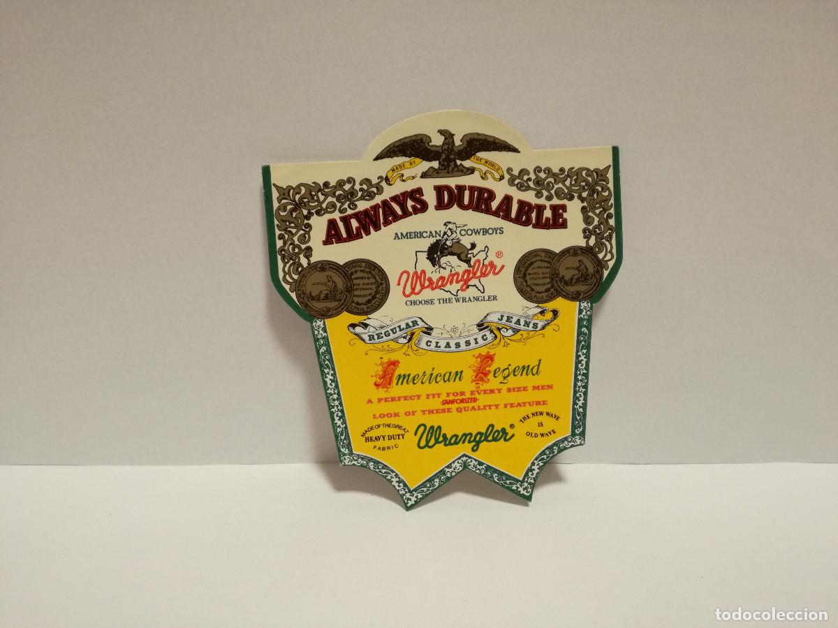 Pegatinas de colecci&oacute;n: PEGATINA ADHESIVO MODA CALZADO - WRANGLER MARCA DE PANTALONES VAQUEROS - 11cm x 10cm