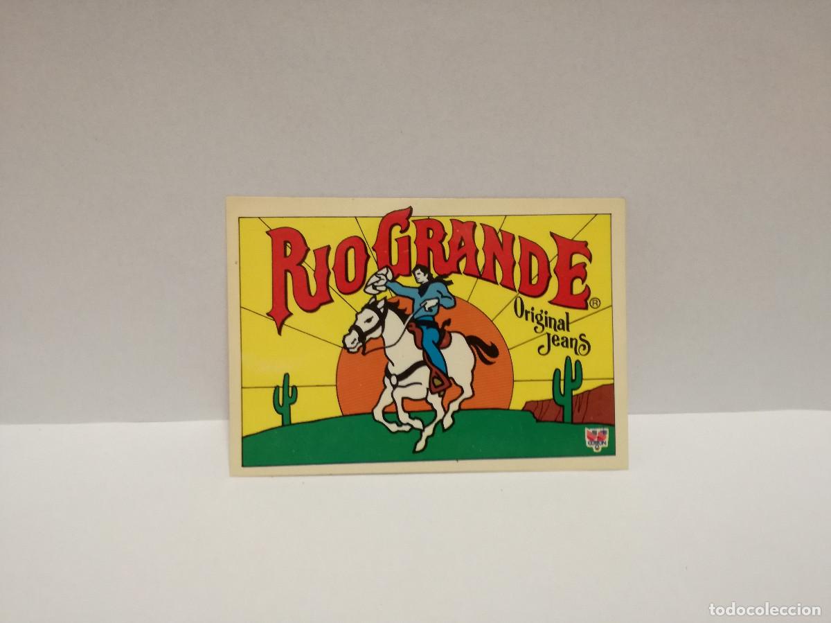 Collection stickers: PEGATINA ADHESIVO MODA CALZADO - RIO GRANDE MARCA DE PANTALONES VAQUEROS - 6cm x 9cm
