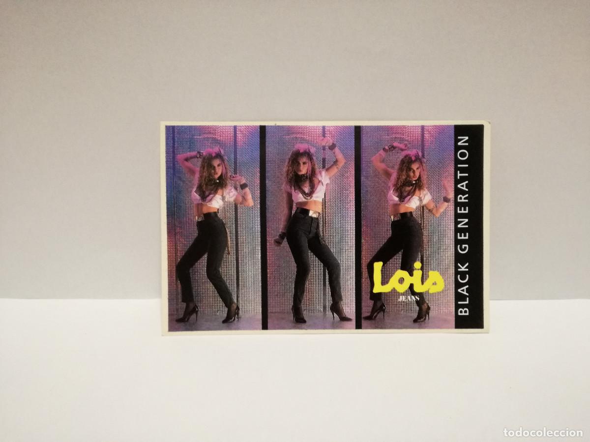 Collection stickers: PEGATINA ADHESIVO MODA CALZADO LOIS JEANS BLACK GENERATION MARCA DE PANTALONES VAQUEROS - 8cm x 12cm