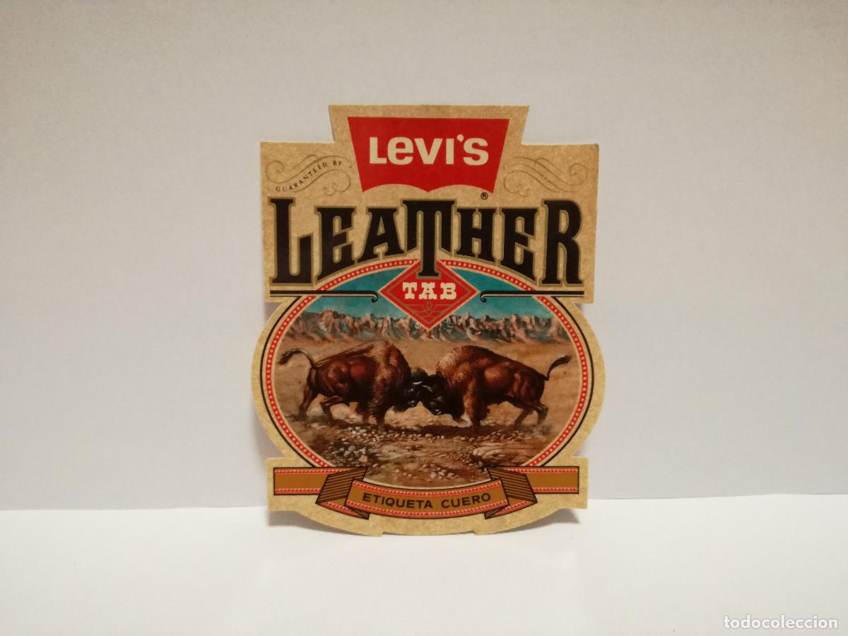 Autocollants de collection: PEGATINA ADHESIVO MODA CALZADO - LEVI'S LEATHER MARCA DE PANTALONES VAQUEROS - 12cm x 10cm