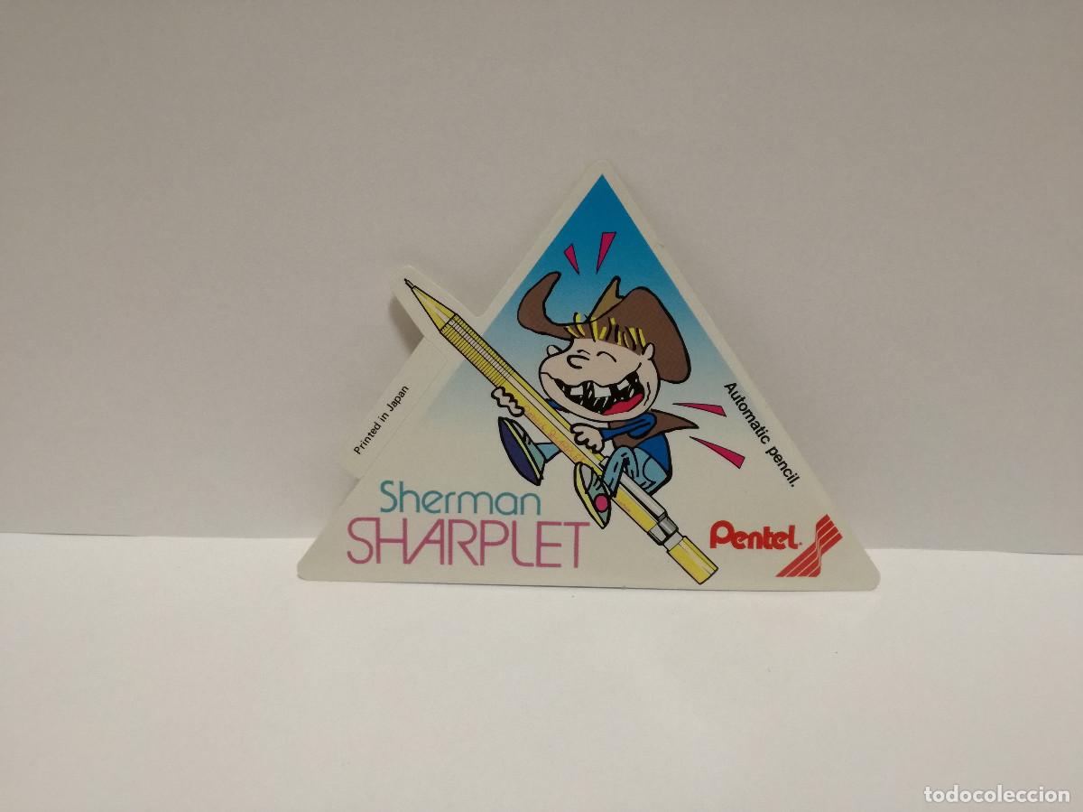 Autocollants de collection: PEGATINA ADHESIVO PAPELERIA ESCOLAR - BOLIGRAFOS PENTEL SHERMAN SHARPLET - 10cm x 14cm