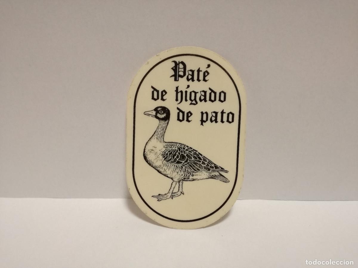 Pegatinas de colecci&oacute;n: PEGATINA ADHESIVO ALIMENTACI&Oacute;N - PATE DE HIGADO DE PATO - 8cm x 6cm