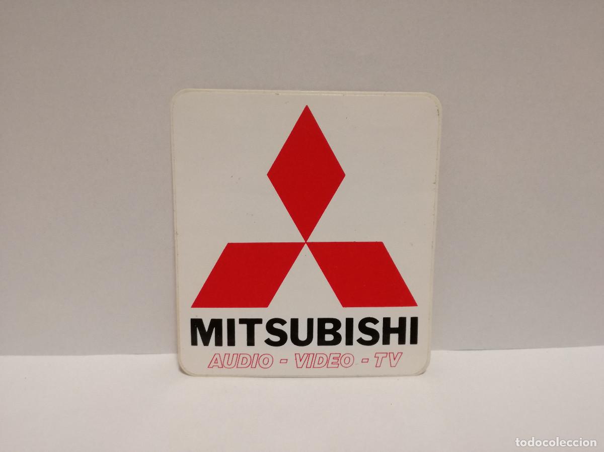 Pegatinas de colecci&oacute;n: PEGATINA ADHESIVO - MITSUBISHI AUDIO VIDEO TV - 9cm x 8cm