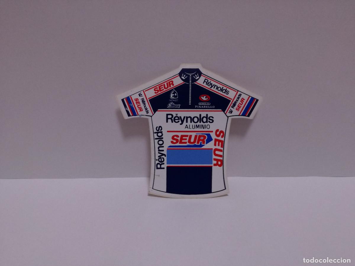 Pegatinas de colecci&oacute;n: PEGATINA ADHESIVO DEPORTES - AGENCIA DE TRANSPORTES SEUR MAILLOT REYNOLDS ALUMINIO - 10cm x 10cm