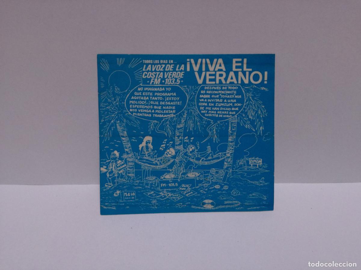 Pegatinas de colecci&oacute;n: PEGATINA ADHESIVO - LA VOZ DE LA COSTA DEL VERANO RADIO FM 103.5 ZUM ZUM 1986 - 8cm x 9cm