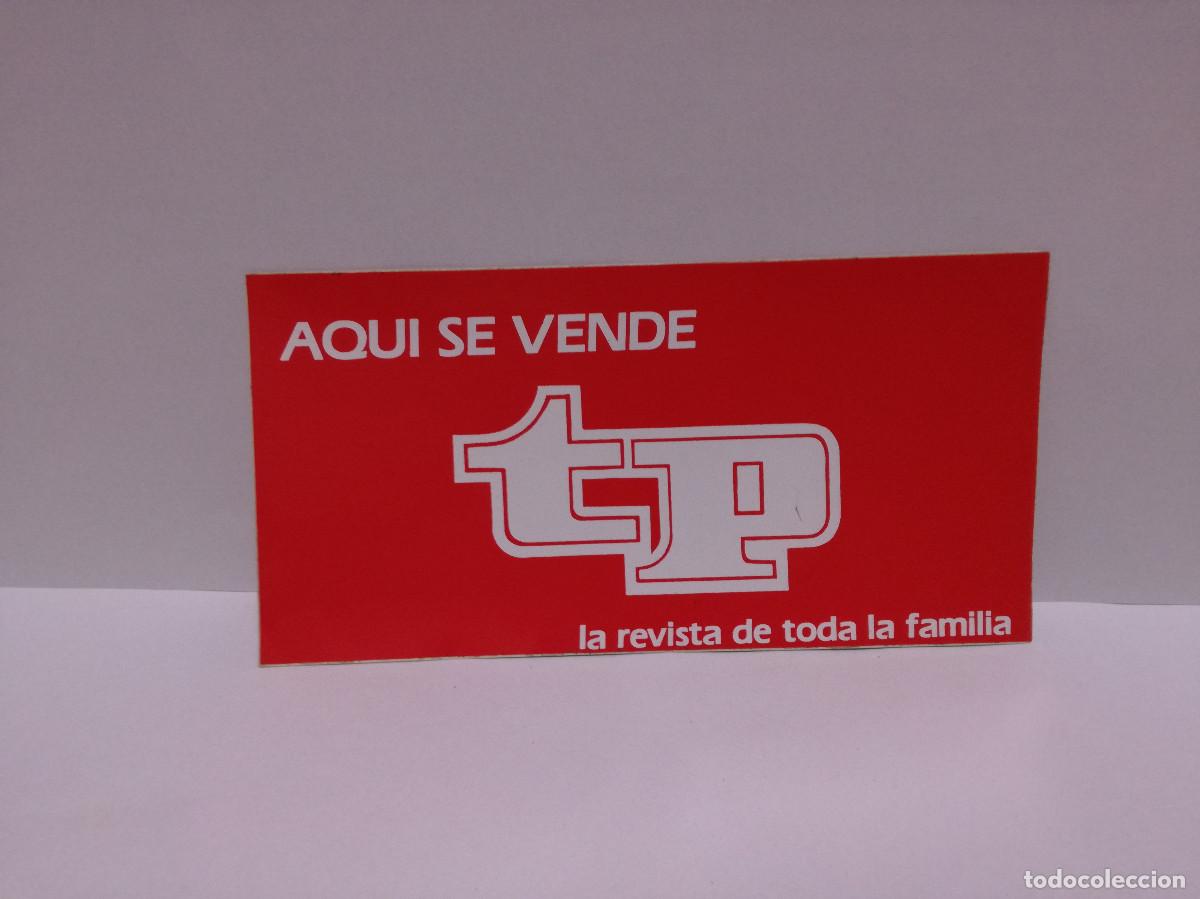 Pegatinas de colecci&oacute;n: PEGATINA ADHESIVO - TP TELE PROGRAMA REVISTA - 9cm x 18cm