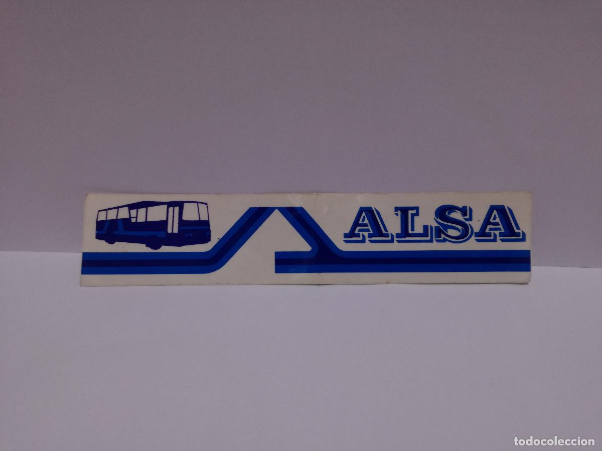 Pegatinas de colecci&oacute;n: PEGATINA ADHESIVO TRANSPORTE - AUTOCARES ALSA - 5cm x 24cm