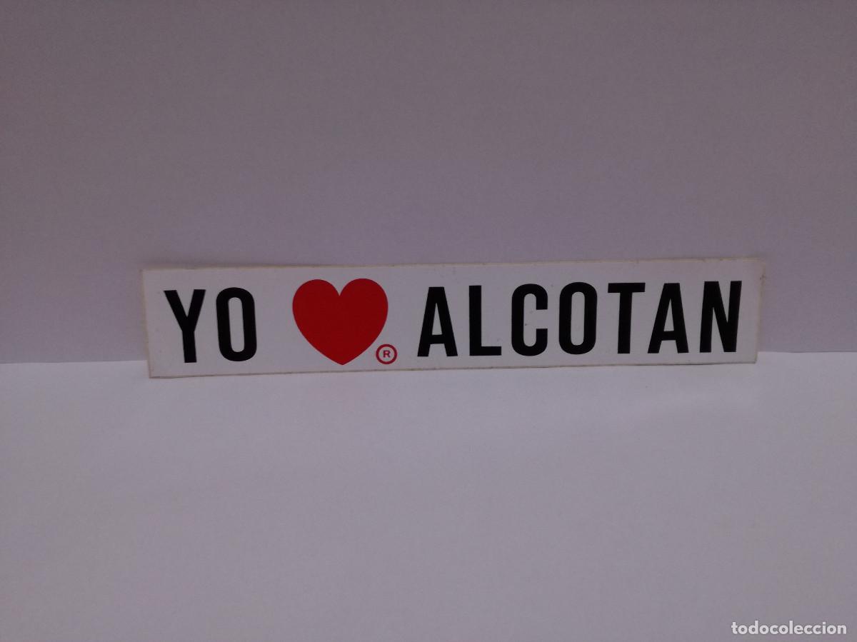 Pegatinas de colecci&oacute;n: PEGATINA ADHESIVO - YO AMO ALCOTAN - 5cm x 23cm