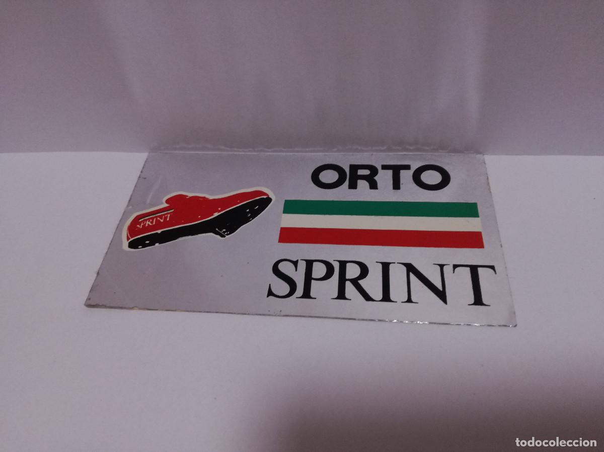 Pegatinas de colecci&oacute;n: PEGATINA ADHESIVO MODA CALZADO - ORTO SPRINT MARCA DE ZAPATILLAS - 7cm x 12cm