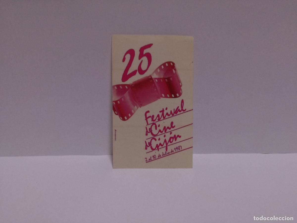 Pegatinas de colecci&oacute;n: PEGATINA ADHESIVO - 25 FESTIVAL DE CINE DE GIJ&Oacute;N 1987- 9cm x 5cm