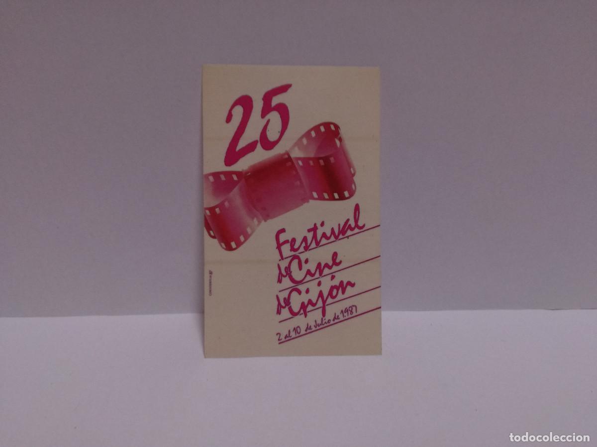 Pegatinas de colecci&oacute;n: PEGATINA ADHESIVO - 25 FESTIVAL DE CINE DE GIJ&Oacute;N 1987- 9cm x 5cm