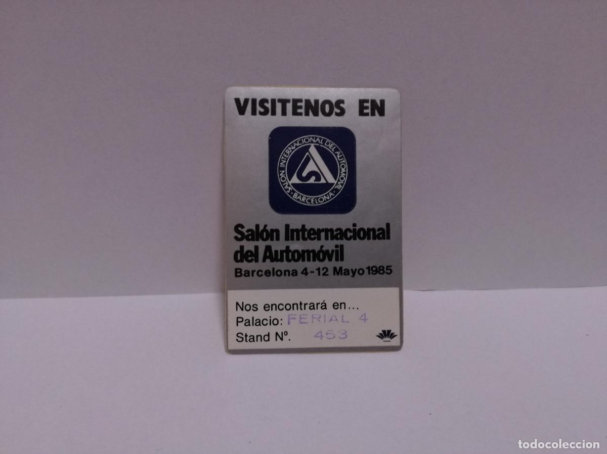 Pegatinas de colecci&oacute;n: PEGATINA ADHESIVO MOTOR - SALON INTERNACIONAL DEL AUTOM&Oacute;VIL 1985 - 6cm x 4cm