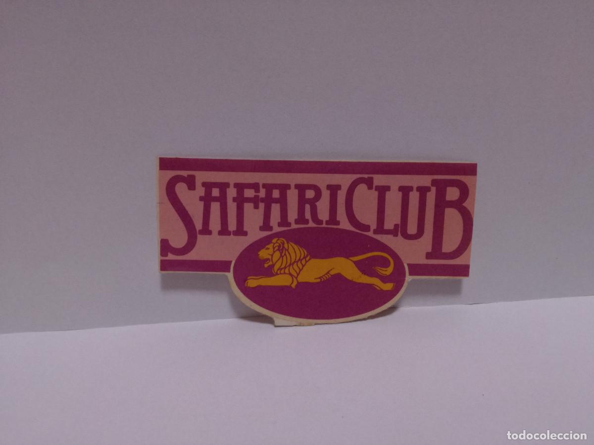 Pegatinas de colecci&oacute;n: PEGATINA ADHESIVO - SAFARI CLUB - 5cm x 9cm