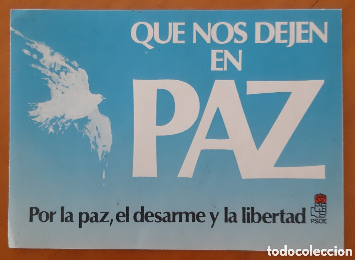 Sammlung von Aufklebern: Pegatina PSOE. Paz. R7017
