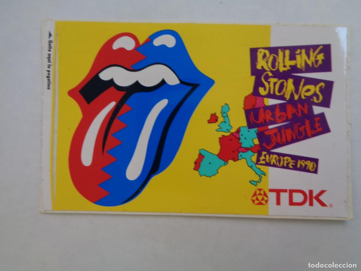 Pegatinas de colecci&oacute;n: PEGATINA DE CINTAS DE CASSETTE TDK : ROLLING STONES , GIRA EUROPA 1990