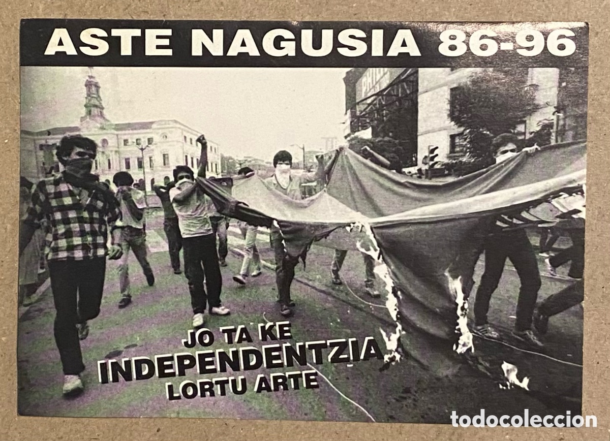 Pegatinas de colecci&oacute;n: JO TA KE INDEPENDENTZIA LORTU ARTE! PEGATINA IZQUIERDA ABERTZALE. ASTE NAGUSIA 86 - 96 (BILBAO).
