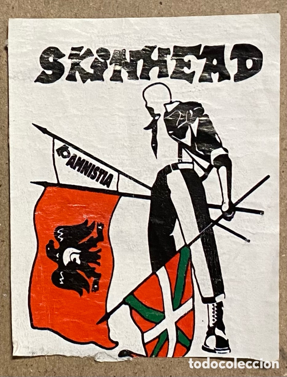 Autocollants de collection: SKINHEAD EUSKAL HERRIA. ANTIGUA PEGATINA POL&Iacute;TICA VASCA.