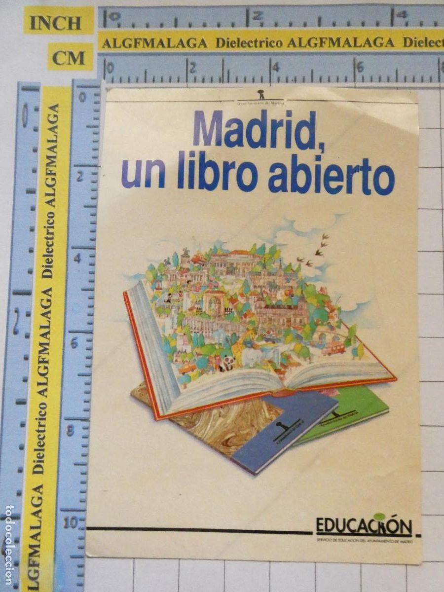 Autocollants de collection: PEGATINA LITERATURA LIBROS. MADRID LIBRO ABIERTO. 91