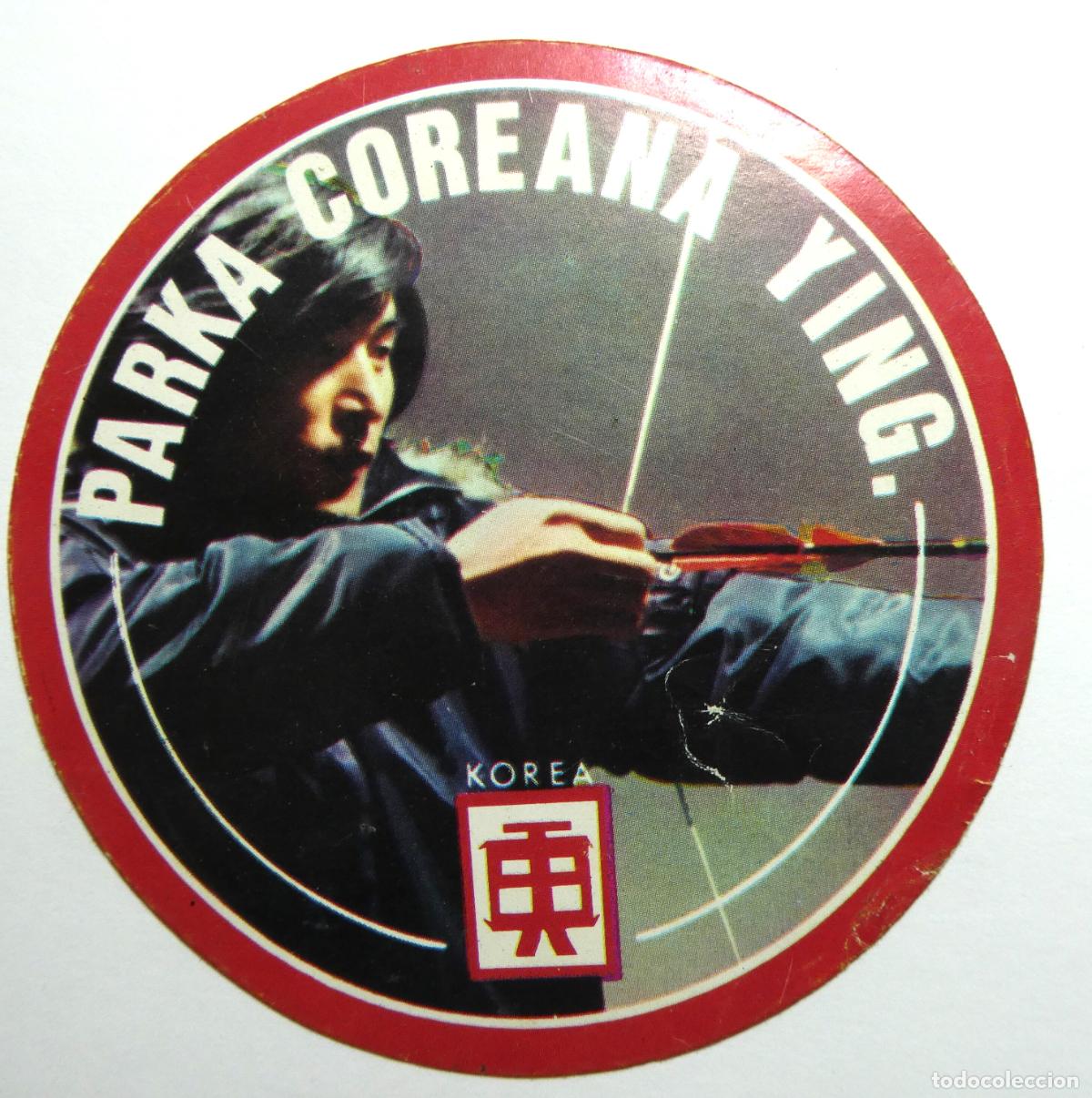 Pegatinas de colecci&oacute;n: PEGATINA ADHESIVA. PUBLICIDAD PARKA COREANA YING, sin despegar