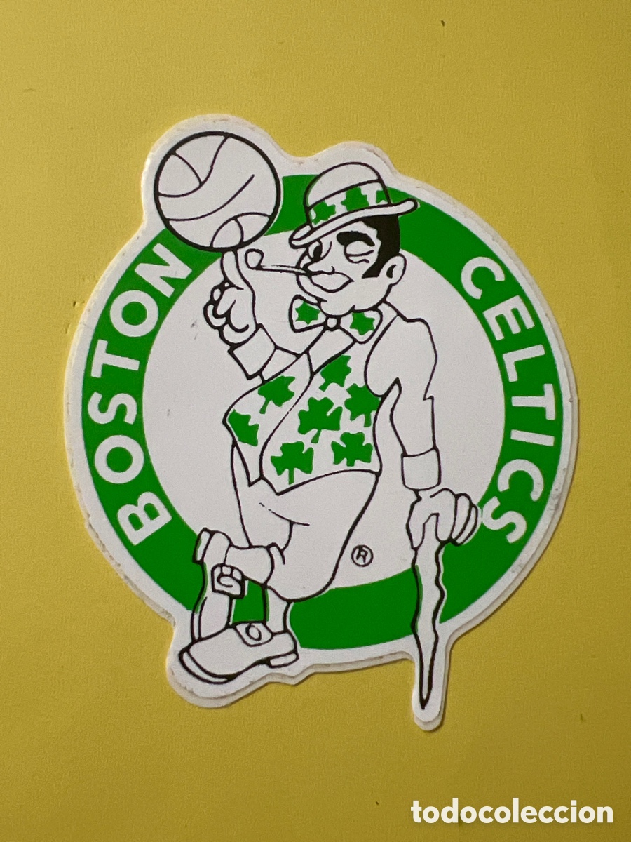 Pegatinas de colecci&oacute;n: L261. PEGATINA ADHESIVO NBA ESCUDO BOSTON CELTICS LOGO ORIGINAL A&Ntilde;OS 80 NUEVA SIN PEGAR