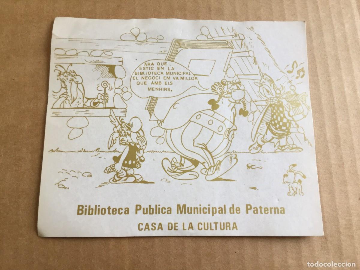 Pegatinas de colecci&oacute;n: PEGATINA DE ASTERIX Y OBELIX PARA LA BIBLIOTECA MUNICIPAL DE PATERNA (VALENCIA) A&Ntilde;OS 80