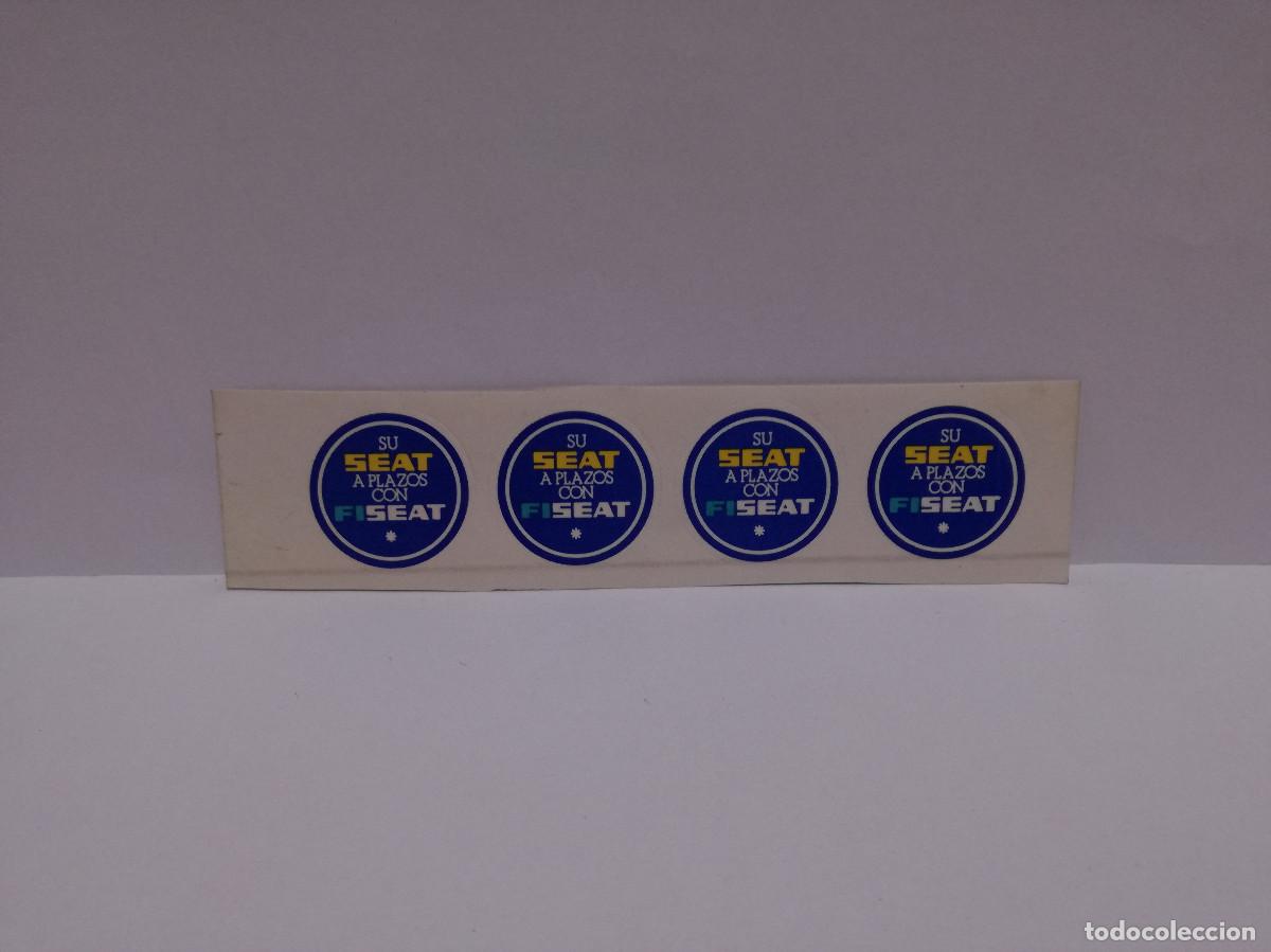 Pegatinas de colecci&oacute;n: PEGATINA ADHESIVO MOTOR - SEAT FISEAT - 4 UNIDADES DE 3,5cm x 3,5cm