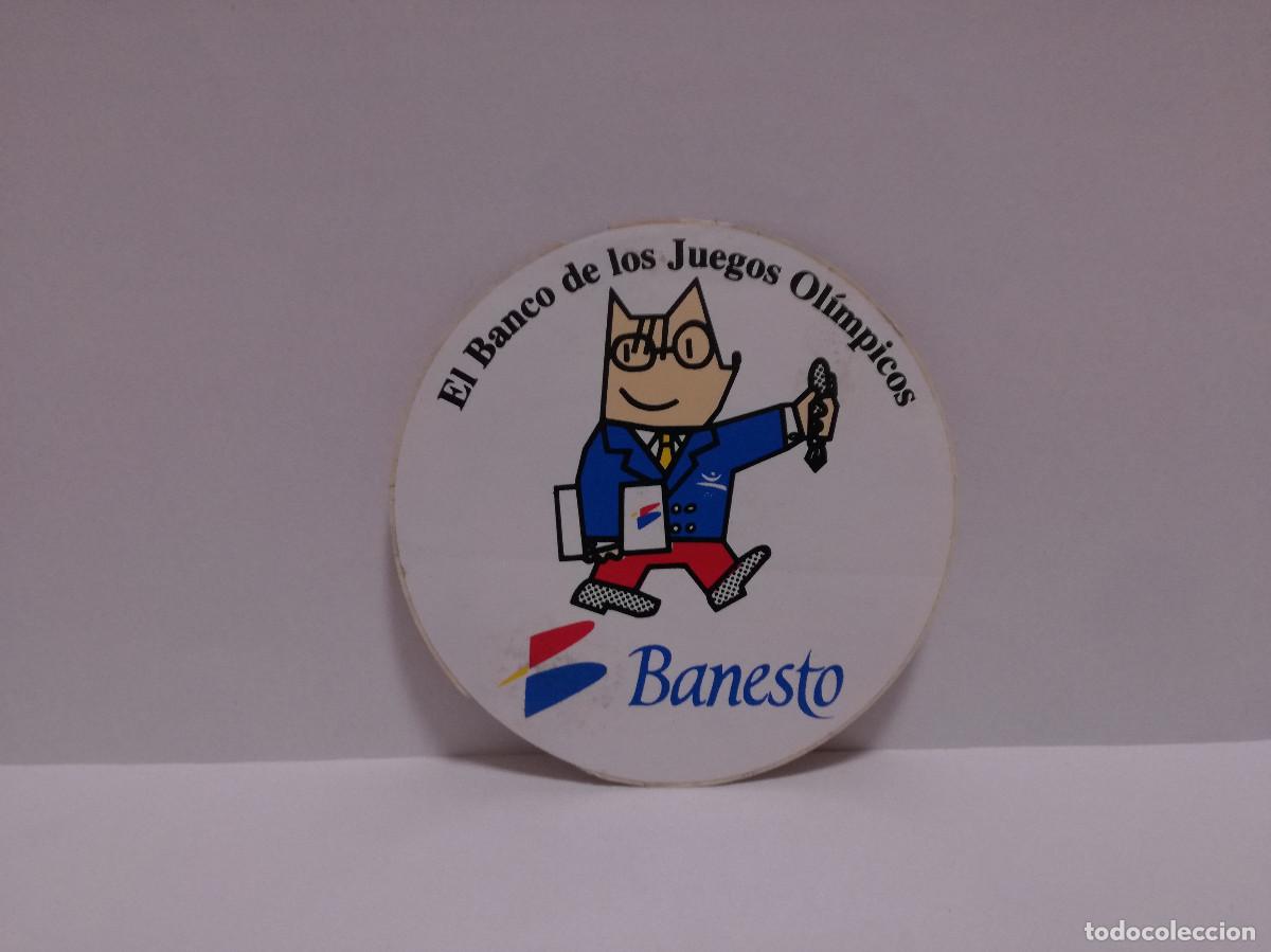 Pegatinas de colecci&oacute;n: PEGATINA ADHESIVO BANCOS Y CAJAS - BANESTO OLIMPIADAS 92 COBI - 10cm x 10cm