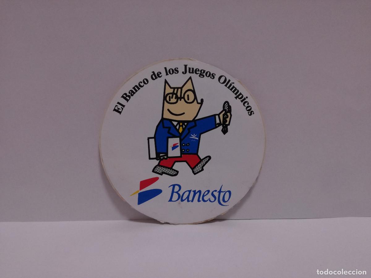 Pegatinas de colecci&oacute;n: PEGATINA ADHESIVO BANCOS Y CAJAS - BANESTO OLIMPIADAS 92 COBI - 10cm x 10cm