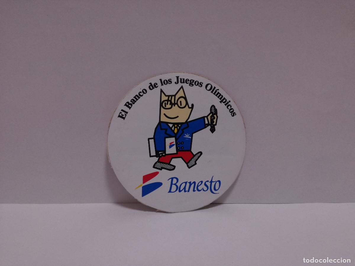 Pegatinas de colecci&oacute;n: PEGATINA ADHESIVO BANCOS Y CAJAS - BANESTO OLIMPIADAS 92 COBI - 10cm x 10cm