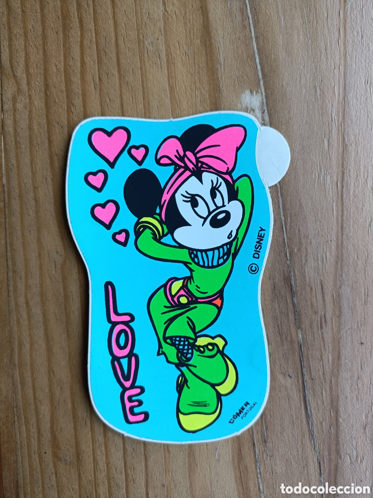 Autocolantes de cole&ccedil;&atilde;o: Pegatina Minnie fl&uacute;or a&ntilde;os 80 Disney Nueva