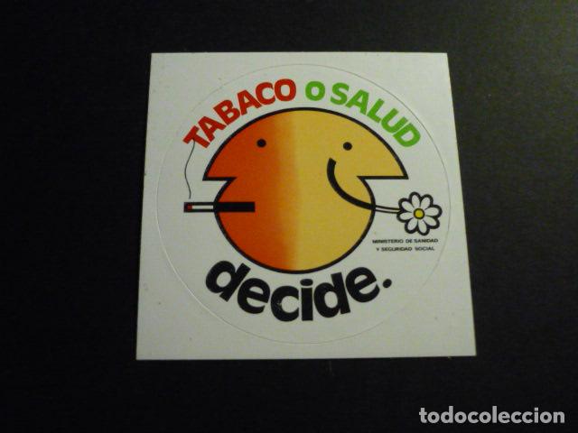 Pegatinas de colecci&oacute;n: TABACO O SALUD DECIDE PEGATINA - Foto 1