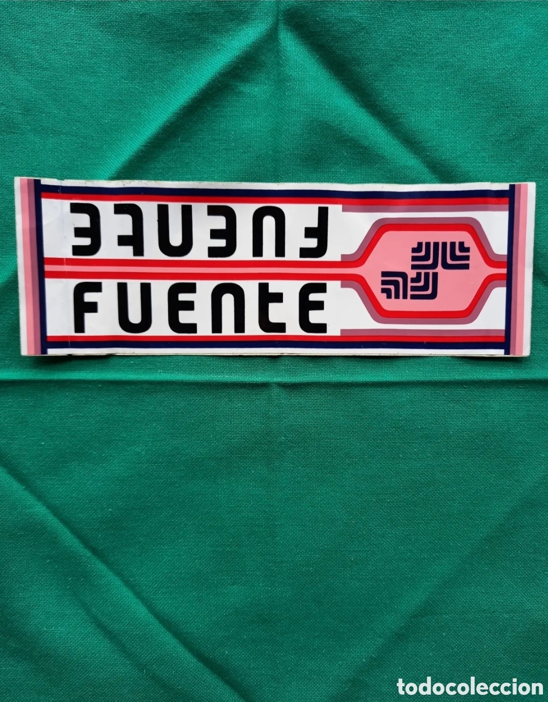 Pegatinas de colecci&oacute;n: PEGATINA FUENTE - JOS&Eacute; MANUEL FUENTE, EL TARANGU (CICLISTA). 23,7x8 cm