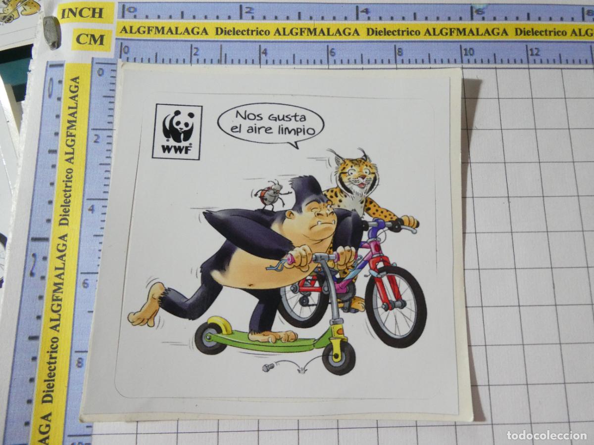 Autocolantes de cole&ccedil;&atilde;o: PEGATINA DE NATURALEZA ECOLOG&Iacute;A. WWF NOS GUSTA EL AIRE LIMPIO LINCE IB&Eacute;RICO EN BICI