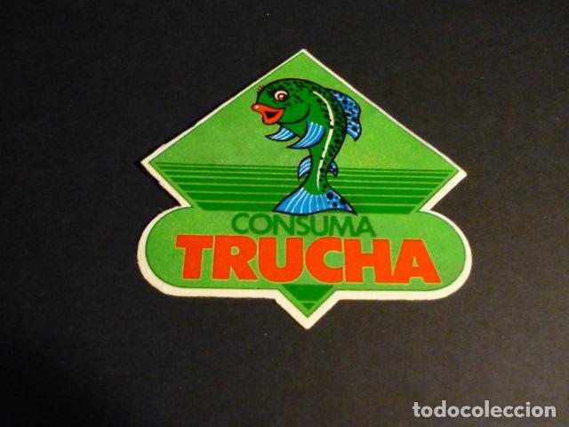 Pegatinas de colecci&oacute;n: CONSUMA TRUCHA PEGATINA - Foto 1