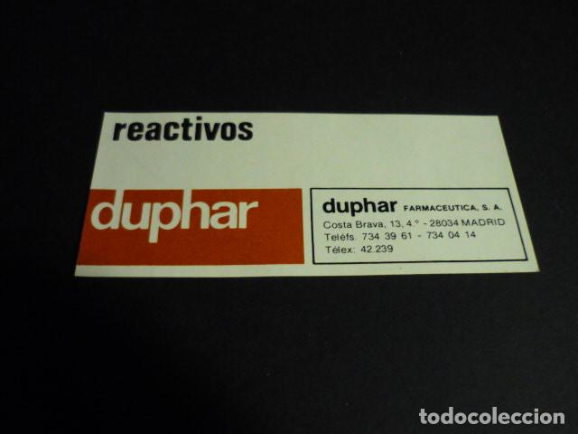 Pegatinas de colecci&oacute;n: REACTIVOS DUPHAR PEGATINA - Foto 1
