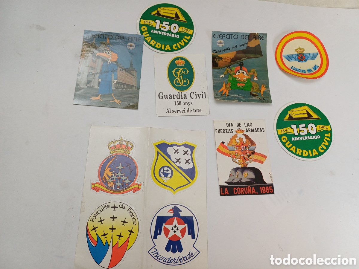 Pegatinas de colecci&oacute;n: LOTE PEGATINAS ADHESIVOS GUARDIA CIVIL, EJERCITO DEL AIRE, FUERZAS ARMADAS
