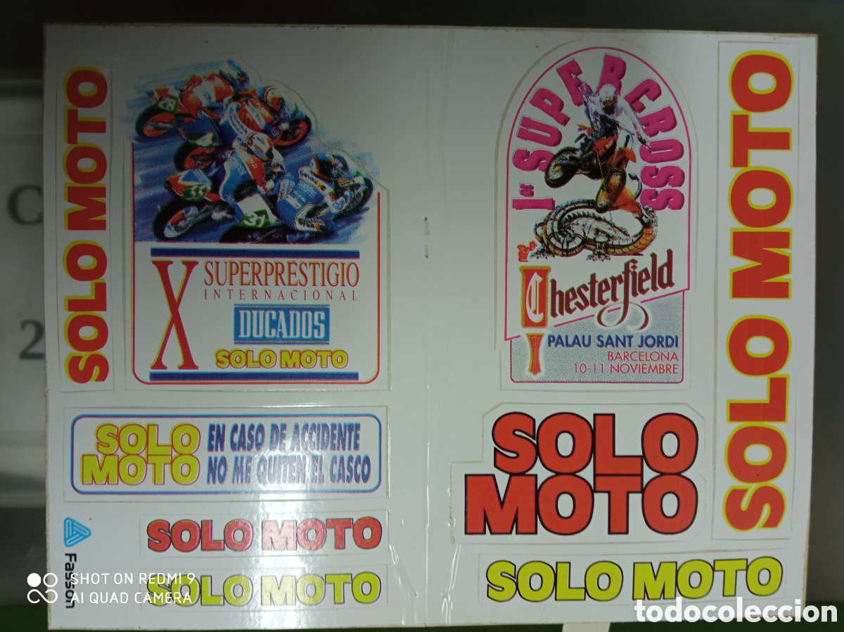 Pegatinas de colecci&oacute;n: Pegatina SOLO MOTO. A&ntilde;os 80.