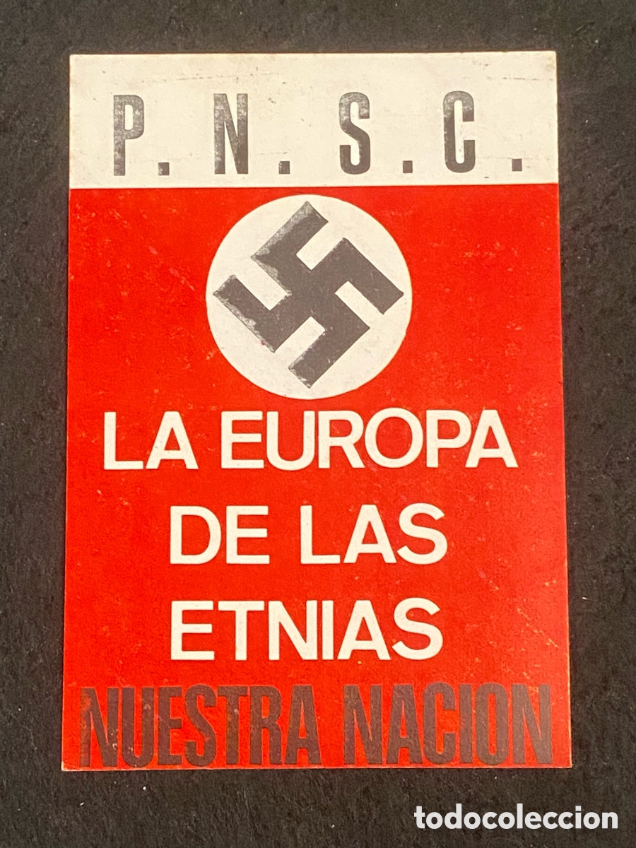Pegatinas de colecci&oacute;n: PNSC PARTIT NACIONAL SOCIALISTA CATAL&Agrave; ADHESIVO PEGATINA POL&Iacute;TICA EUROPA DE LAS ETNIAS TRANSICI&Oacute;N