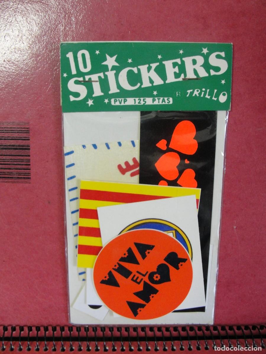 Pegatinas de colecci&oacute;n: BOLSA CON 10 ADHESIVOS STICKERS - A&Ntilde;OS 80 - PRECINTADA - EMPRESA TRILLO
