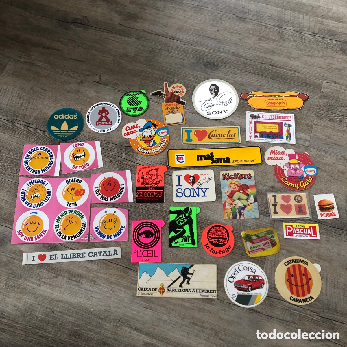Pegatinas de colecci&oacute;n: Pegatinas A&ntilde;is 80 / EGB / Camy / Sony / Cheiw / El Jueves / Campofrio / kickers