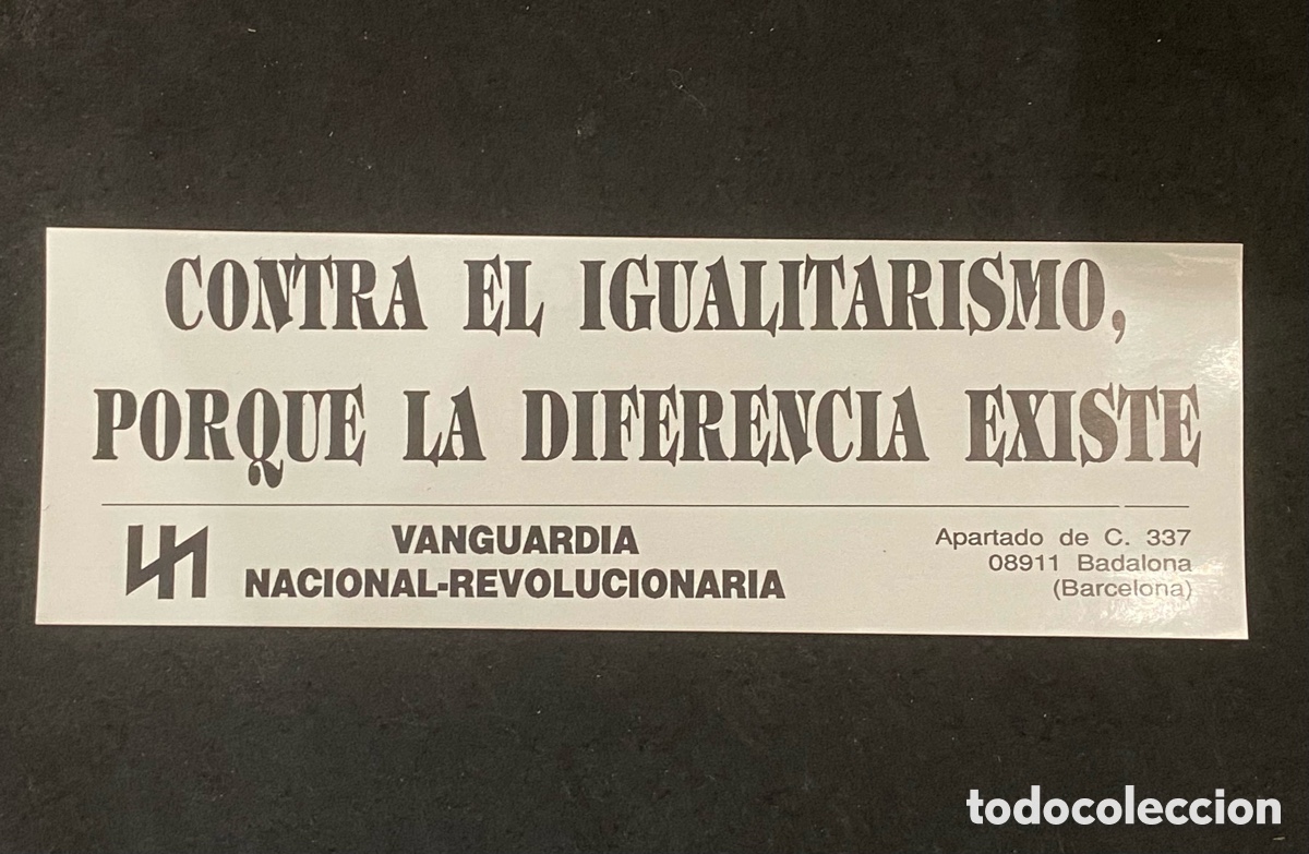 Pegatinas de colecci&oacute;n: VNR VANGUARDIA NACIONAL REVOLUCIONARIA ADHESIVO PEGATINA POL&Iacute;TICA CEDADE FASCISTA SKINHEADS.