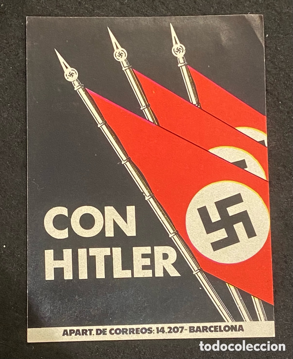Pegatinas de colecci&oacute;n: PNSC PARTIT NACIONAL SOCIALISTA CATAL&Agrave; CON HITLER ADHESIVO PEGATINA POL&Iacute;TICA CEDADE FASCISTA VNR.