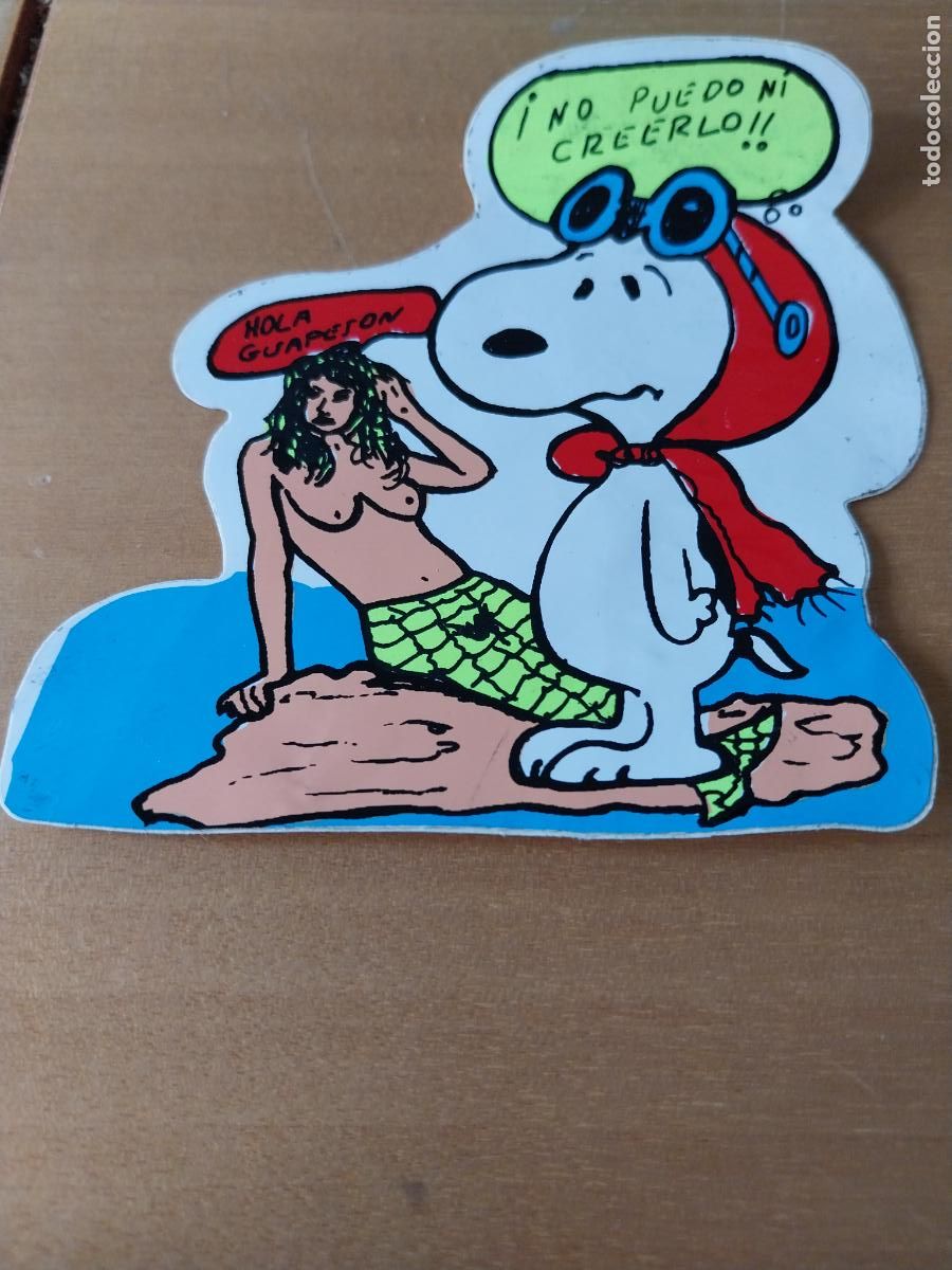 Pegatinas de colecci&oacute;n: SNOOPY AVIADOR PEGATINA ADHESIVO 10,2CM ALTO ORIGINAL VINTAGE SIN PEGAR NUNCA